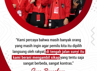 "Di tengah jalan sunyi itu, PDI Perjuangan mengambil sikap.."