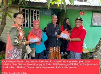 Saut Nathan Samosir Bagikan Ratusan Paket Bantuan, Peduli Warga Terdampak Banjir 