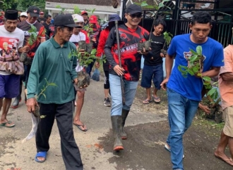 Banteng Jember Tanam 1.053 Bibit Pohon