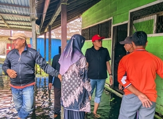 Banteng Kabupaten Hulu Sungai Utara Salurkan Bantuan ke Korban Banjir di Desa Pondok Babaris