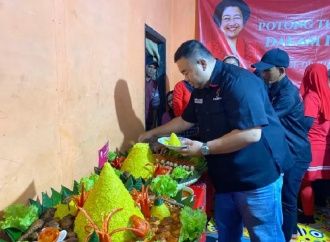 HUT Megawati, Yudha Puja Turnawan Gelar Tumpengan dan Doa Bersama Warga 