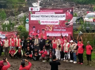 PDI Perjuangan Kabupaten Tegal Hijaukan Lereng Gunung Slamet, Respons Ancaman Banjir Bandang