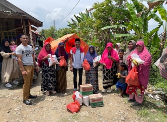 Banteng Aceh Utara Salurkan Bantuan Paket Ramadan ke Masyarakat Terdampak Bencana 