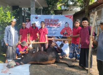 Semangat Berbagi Idul Adha, Ina Ammania Serahkan Sapi Qurban ke Masjid Al Falah