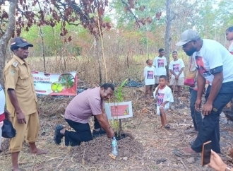Perkuat Ekonomi dan Pangan Lokal Papua, Edoardus Kaize Tanam 1.000 Bibit Sagu dan Sukun di Merauke