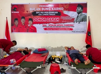 Bulan Bung Karno, DPC PDI Perjuangan Lombok Tengah Gelar Donor Darah, Pemeriksaan Kesehatan, Pengobatan Gratis