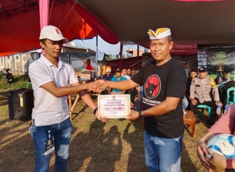 Dukung Open Turnamen PORPEN FC ke-35, PAC PDI Perjuangan Jati Agung Perkuat Semangat Gotong Royong Anak Muda