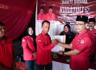 Peringati Peristiwa 27 Juli, DPC PDI Perjuangan Pringsewu Gelar Bakti Sosial dan Konsolidasi