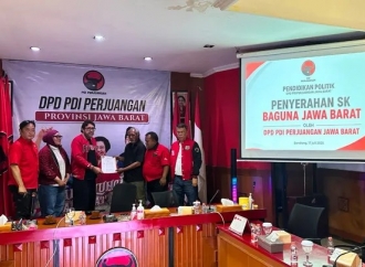 Resmi Dikukuhkan, BAGUNA PDI Perjuangan Jabar Siap Gerak Cepat Tanggulangi Bencana