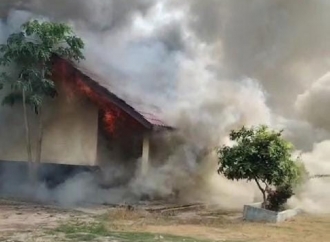 Agus Nurohman Tinjau Langsung Gedung SD Negeri 1 Batanghari yang Terbakar