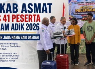 Pemkab Asmat Lepas 41 Peserta Program ADiK 2026, Wabup Minta Jaga Nama Baik Daerah