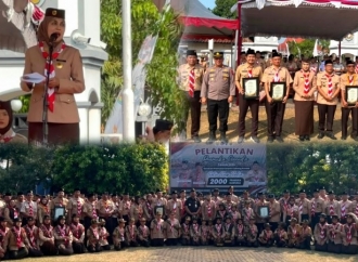 Ke Jamnas XII, Bupati Dyah Kartika Resmi Lepas 48 Pramuka Penggalang Kab. Kendal