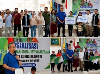 Tingkatkan Kesadaran Jaminan Sosial, Sihar SBersama BPJS Ketenagakerjaan Edukasi Warga Tapanuli Tengah
