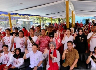 Indah Kurnia Sosialisasi Diskon Iuran 50 Persen di Surabaya