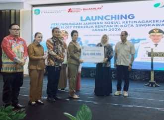 Sebanyak 11.017 Pekerja Rentan Singkawang Dapat Perlindungan Jamsostek