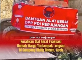 DPC PDI Perjuangan Aceh Tengah Inisiasi Bantu Alat Berat Untuk Warga Terdampak Longsor