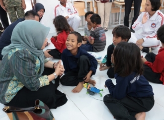 Ansari Terharu Bertemu Anak-anak Sekolah Rakyat di Semarang