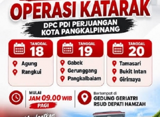 Skrining Katarak PDI Perjuangan Bangka dan Rudi Center, 107 Warga Ikuti Pemeriksaan Awal