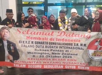 KWN Sambut Dalang Ki Gunarto Usai Pentas Wayang Kulit di Selandia Baru