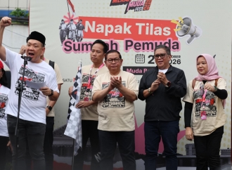 Didampingi Sekjen PDI Perjuangan Hasto, Pramono Anung Lepas Napak Tilas Sumpah Pemuda Menuju Lapangan Banteng