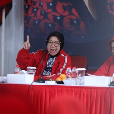 Risma Koordinasikan Baguna PDI Perjuangan se-Jatim