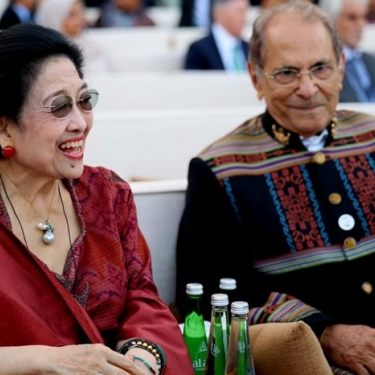 Jadi Pembicara, Megawati Tiba di Lokasi Museum Nasional Zayed, Abu Dhabi