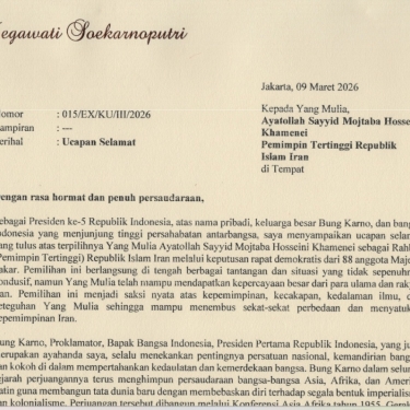 Inilah Isi Surat Ucapan Selamat Megawati ke Pemimpin Tertinggi Iran yang baru, Mojtaba Khamenei