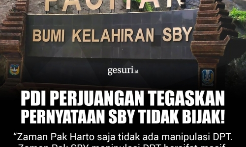 PDI Perjuangan Tegaskan Pernyataan SBY Tidak Bijak! (7/16)