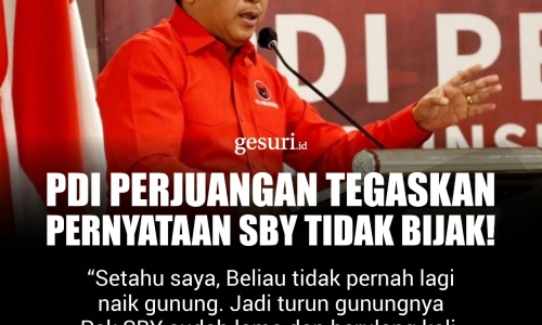 PDI Perjuangan Tegaskan Pernyataan SBY Tidak Bijak! (13/16)
