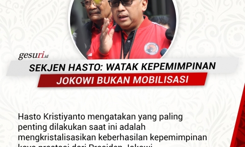 Hasto: Watak Kepemimpinan Jokowi Bukan Mobilisasi (1/8)