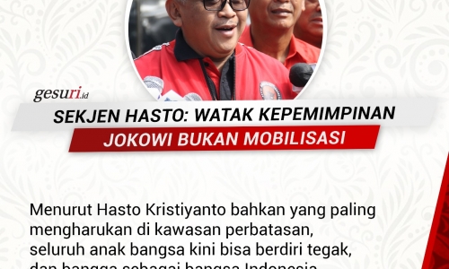 Hasto: Watak Kepemimpinan Jokowi Bukan Mobilisasi (4/8)