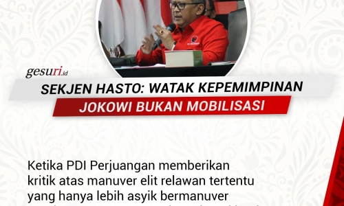 Hasto: Watak Kepemimpinan Jokowi Bukan Mobilisasi (8/8)
