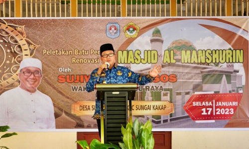 Sujiwo 'Launching' Pembangunan Masjid LDII di Rengas Kapuas 
