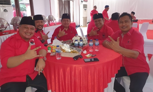 Kawal Ganjar Pranowo di Banten, PDI Perjuangan Kota Cilegon Kerahkan Ribuan Kader