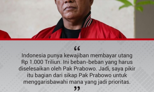 "Ini beban-beban yang harus diselesaikan Pak Prabowo..."