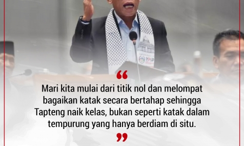 "Mari kita mulai dari titik nol dan melompat bagaikan katak..."