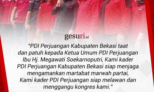 "PDI Perjuangan Bekasi taat dan patuh pada Ketua Umum..."