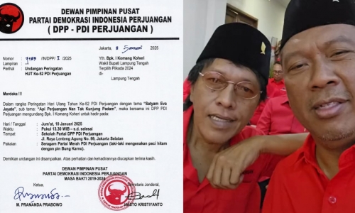 I Komang Koheri Satu Satunya Perwakilan Provinsi Lampung Yang Hadiri HUT ke-52 PDI Perjuangan