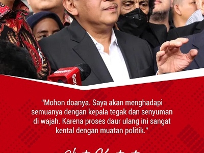 "Saya akan menghadapi semuanya dengan kepala tegak..."