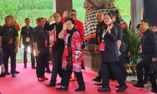 Megawati Tiba di Lokasi Kongres VI PDI Perjuangan