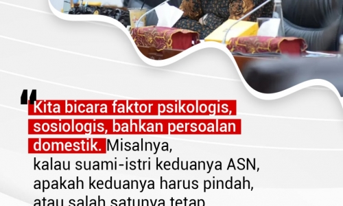 "Kita bicara soal psikologis, sosiologis, bahkan persoalan domestik..."