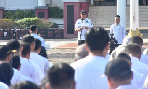 Apel Usai Lebaran, Kamarudin Muten Tekankan Disiplin dan Pelayanan Publik