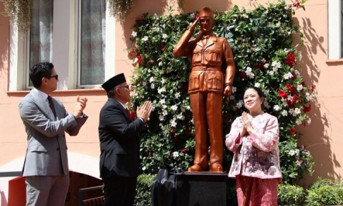 Puan Maharani Pimpin Upacara Hari Lahir Pancasila dan Resmikan Patung Soekarno di Roma, Italia