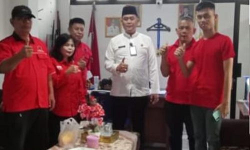 Pengurus Ranting PDI Perjuangan Malaka Jaya Audiensi dengan Lurah, Bahas Penerangan BKT hingga Stunting