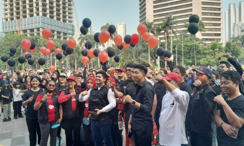 Peringati Peristiwa Kudatuli di Car Free Day Jakarta