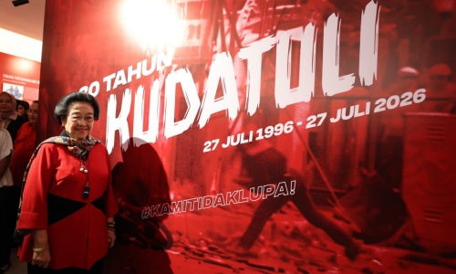 Megawati Hadiri Pameran Foto Refleksi 30 Tahun Kudatuli