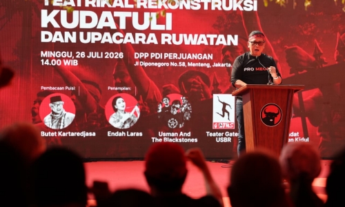 Peringati Kudatuli, Hasto Singgung Inisiasi Prananda Prabowo: Lagu Bung Karno Jadi Pengingat Sejarah