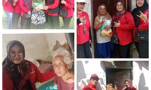DPC PDI Perjuangan Kota Tegal Rutin Bagikan Beras Bagi Warga Kurang Mampu