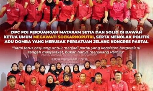 Ketua DPC PDI Perjuangan Mataram: Anggota Dewan Wakil Masyarakat, Miliki Tanggung Jawab Besar