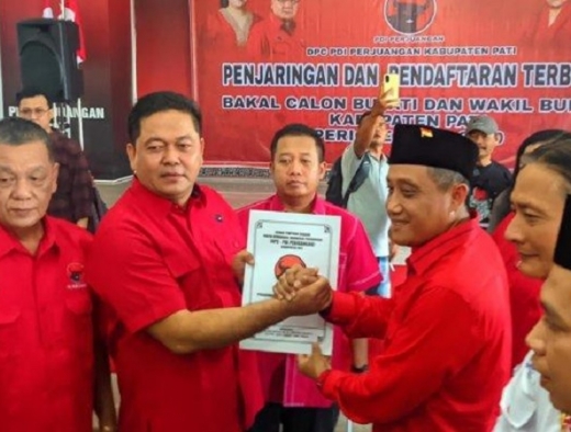 Saiful Arifin Daftar Bakal Calon Bupati Pati Lewat PDI Perjuangan, Usung Program Hilirisasi Pangan